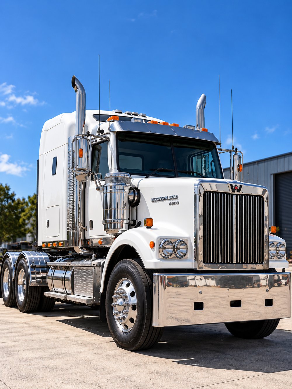 White Western Star 4900 truck financed by TAFS
